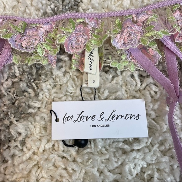 For Love and Lemons Lavender/Pink Floral Garter medium - Picture 9 of 12